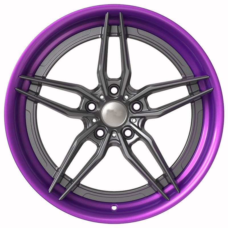 Customized purple wheel rim alloy wheel rim 5*114.3  forged 18 inch wheels