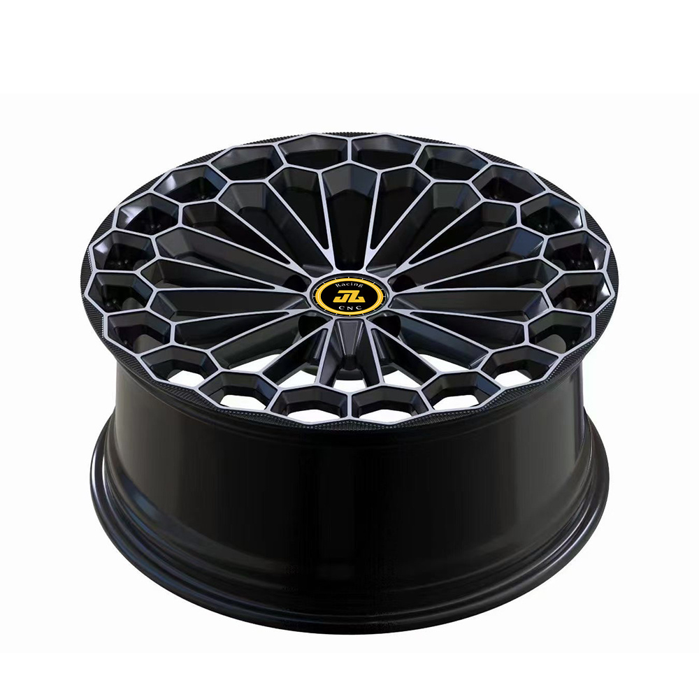 Jiangzao customize black star rims 19 inch rims black forged car wheel rim 20-24 inch 5x112 5x120 advan wheels