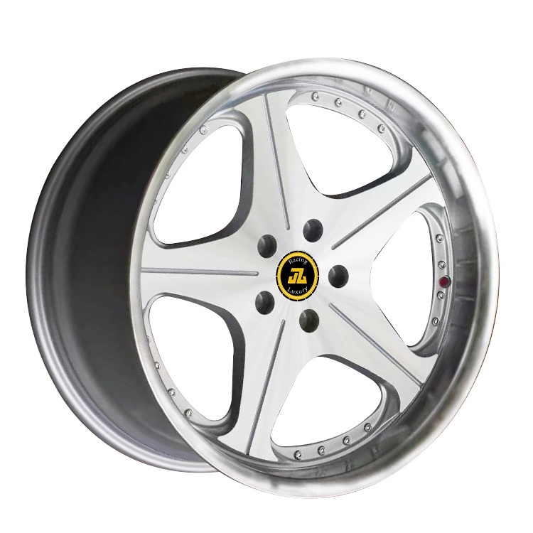 Jiangzao Five spoke steel wheel wholesale steel customized rims 22 inch deep lip 5x112 wheels