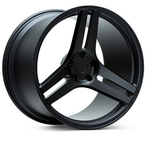 Jiangzao New Design 3 spoke concave precision glossy black gunmetal gray Rims 17 18 19 20 forged aluminum alloy wheels