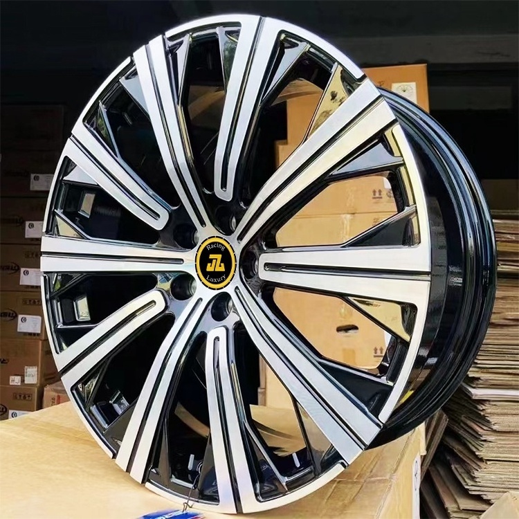 Jiangzao Forged Alloy Car Wheel Rim 17 18 19 20 21 22 23 24 inch Black Machine Face 5x112 5x120 5x130 rim