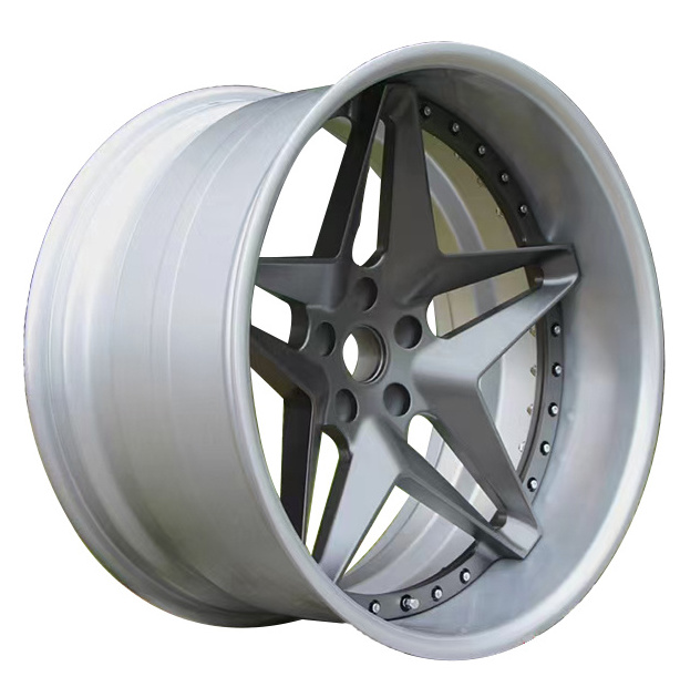 2 Piece Star Shape Design Custom Forged Wheels High Quality Strength 18 19 20 21 22inch Alloy Mags For Sports Car Racing