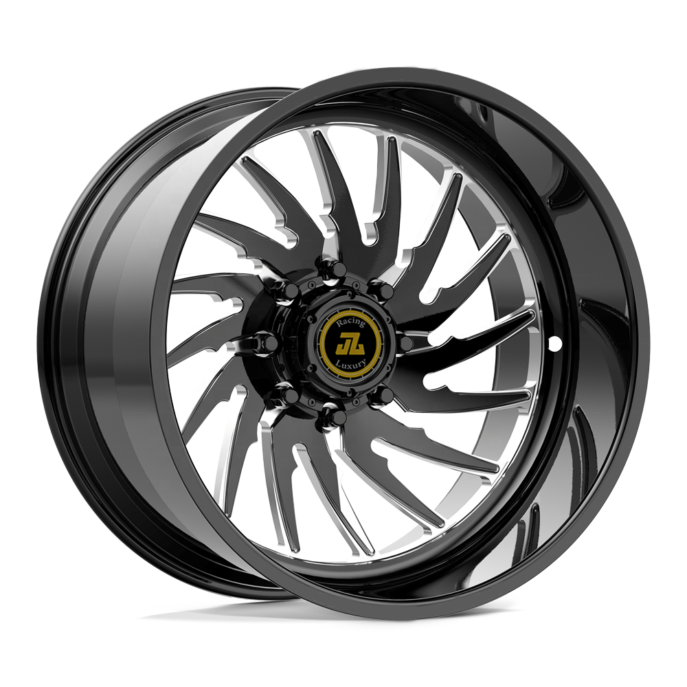 Jiangzao Deep Dish 22X12 24X14 26X16 inch 4x4 alloy forged wheel black barrel rims 8X170 6X139.7offroad truck rim wheel For F150