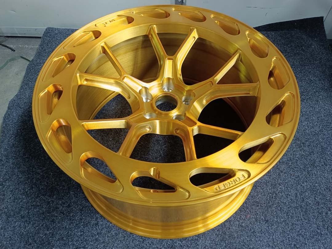 Jiangzao Custom Forged wheels 5x112 18 19 20 21inch brushed gold for M POWER M4 racing car