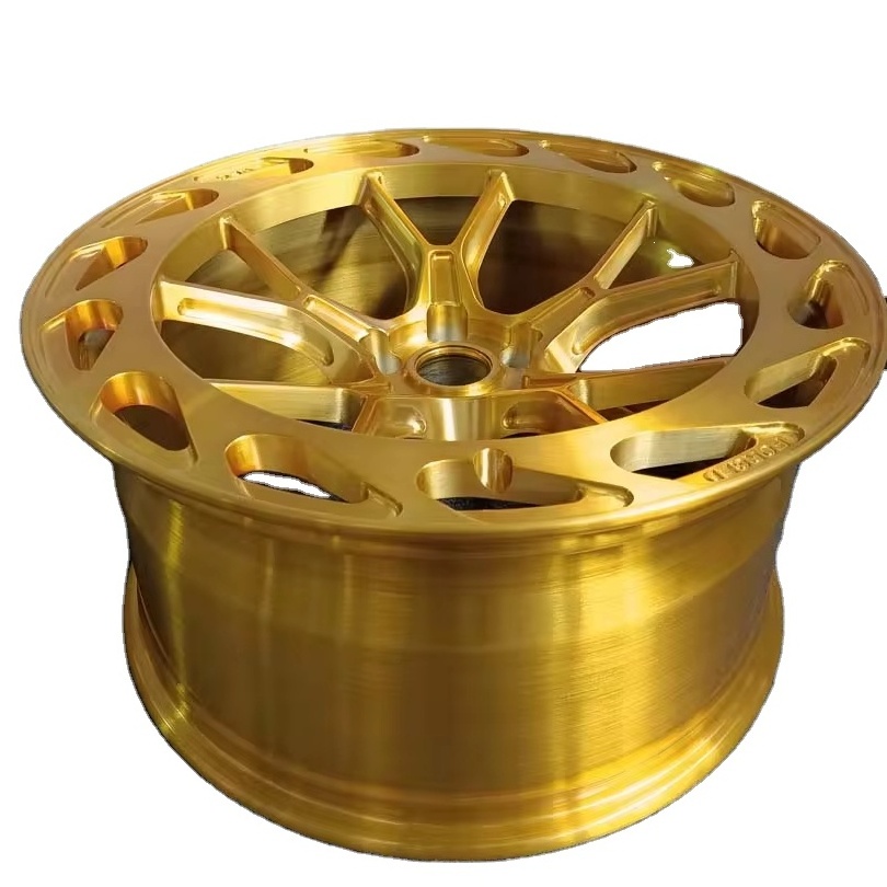 Jiangzao Custom Forged wheels 5x112 18 19 20 21inch brushed gold for M POWER M4 racing car