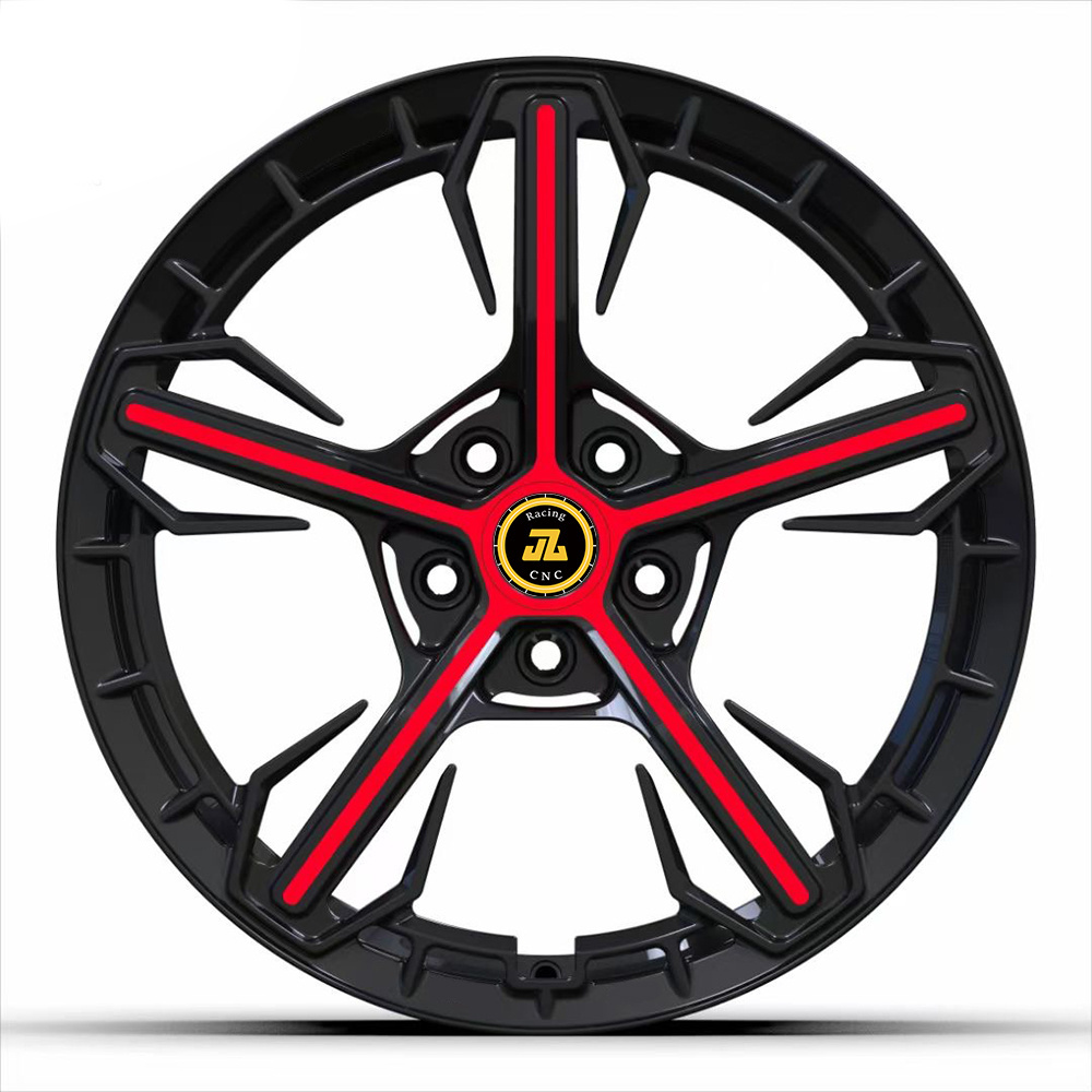 Jiangzao customize black and red 20 inch rims alloy 18inch 19inch forged wheel car rim for hre forged rims 5x127