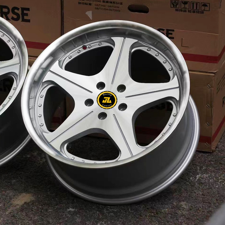 Jiangzao Five spoke steel wheel wholesale steel customized rims 22 inch deep lip 5x112 wheels