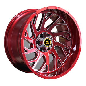 Jiangzao Red forged passenger car 4x4 Wheels 16 17 18 19 20 21 22 23 24 inch wheel rims offroad 20x12 inch 6x139.7 rines