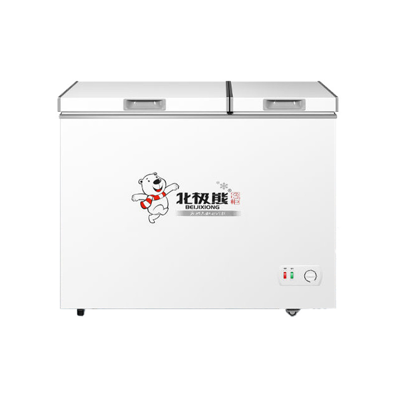 191L-322L Dual Temperature Ice Box Freezer Vertical Deep Frozen Silver White OEM Power Style Lock Garage Inside Parts Sales