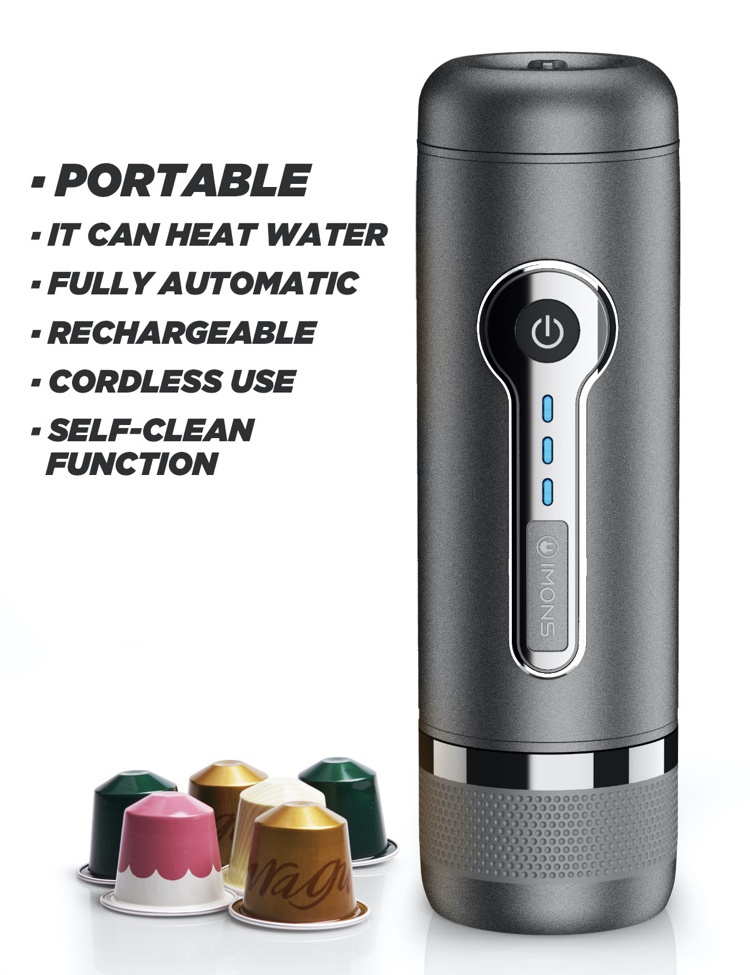 Portable self-clean function capsule coffee machine for outdoor hiking camping fishing multi-function/3 in 1