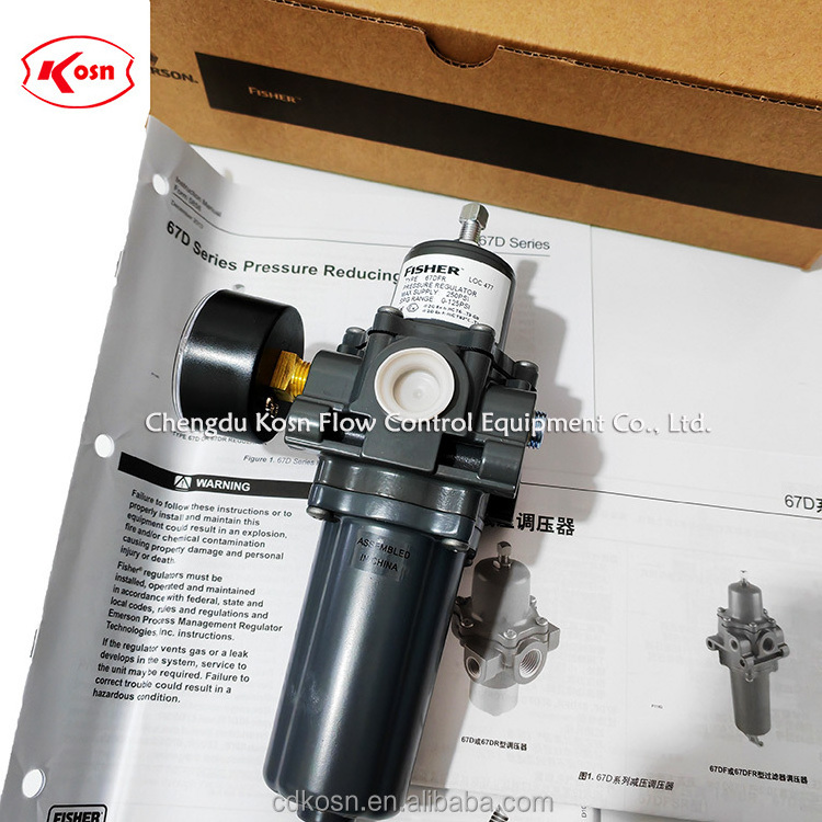 American original New 1/2NPT interface stabilize pressure air FS67DFR-25 filter pressure reducing regulator FISHER valve