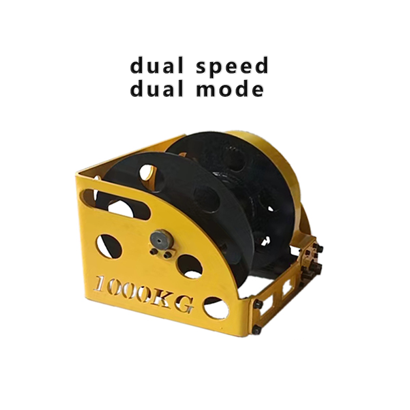 Dual speed hand-cranked manual winch with dual mode hand winch manual