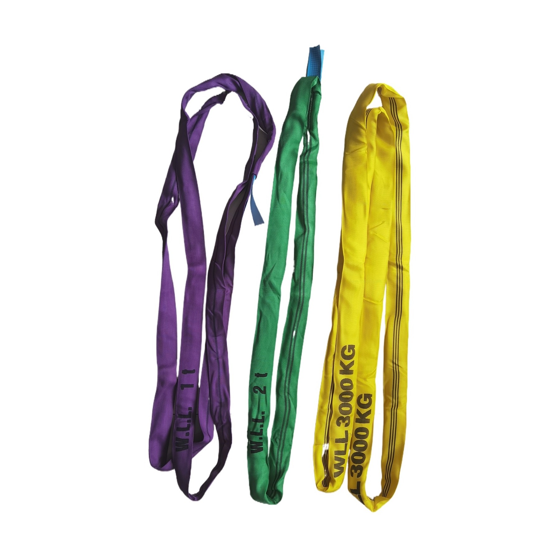 1ton to 100ton Crane lifting sling High-strength Flexible Round sling   polyester webbing sling belt