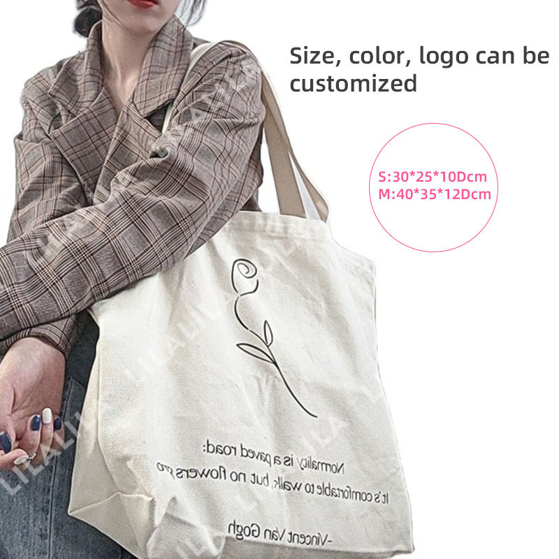 cotton canvas bag Custom Printed Logo Personalized pouch canvas Shopping bag Standard Size Cloth Canvas Cotton Tote Bag