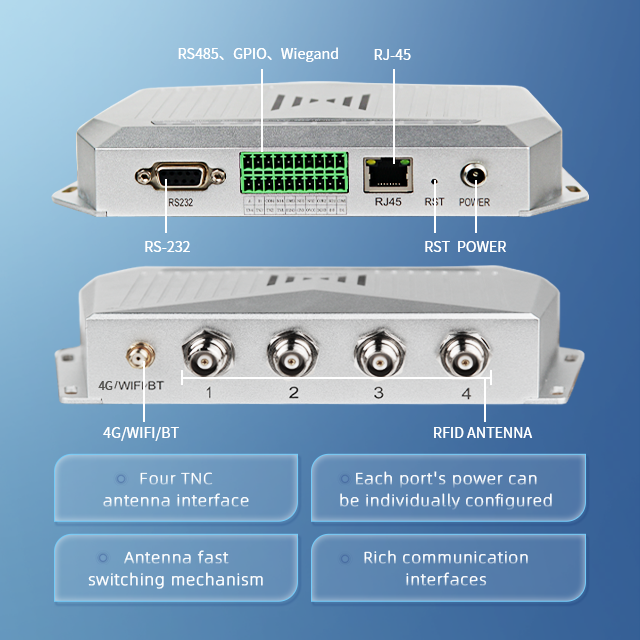 Manufacturer Supplier Factory OEM Portable 8 Channel tcp ip Long Distance impinj E710 rfid reader