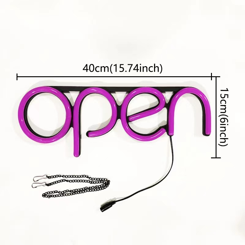 Open Close Hanging Sign Shop Business Lighting 24 Hours Neon Store Led Open Sign