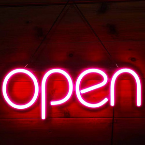 Open Close Hanging Sign Shop Business Lighting 24 Hours Neon Store Led Open Sign