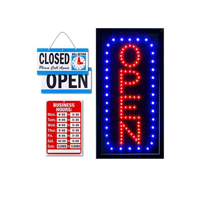 Custom Open Wall-mounted Led Neon Sign Light for Business