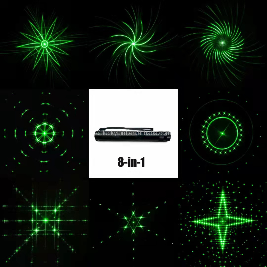 USA EU High Bright 6-in-1 8-in-1Rechargeable Red Green purple Galaxy USB New Laser pointer