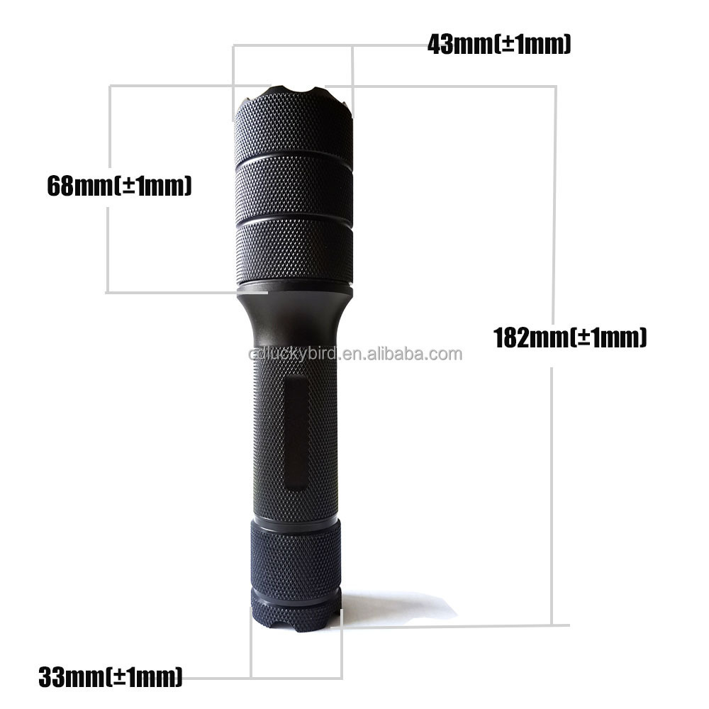 5W IP67 LEP White Tactical Super Laser Beam Strobe Torch Flashlight for Hunting Searching Exploring