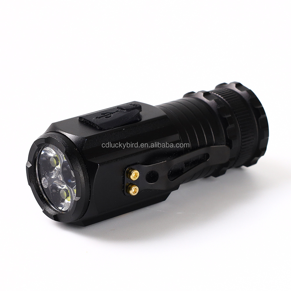 Mini Portable Strong Beam Long Range Multifunction 9W Super Bright Outdoor Pocket LED Flashlight with Clip and Magnetic