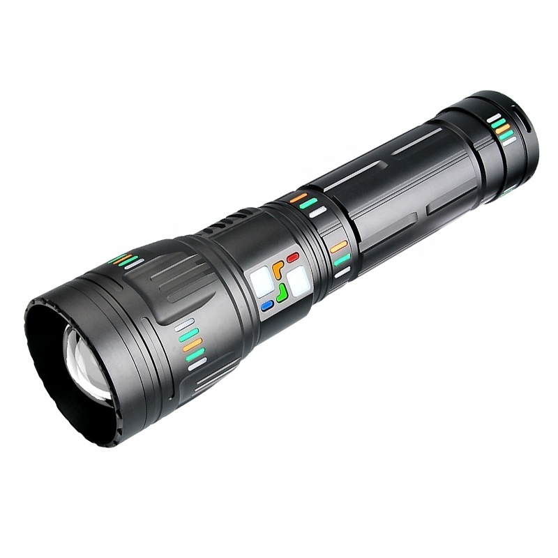 Hot on Titok Youtube Facebook 3000LM LED Torch Light Laser Flashlight Rechargeable Battery 1.5KM Long Range Powerful 22000mah 10