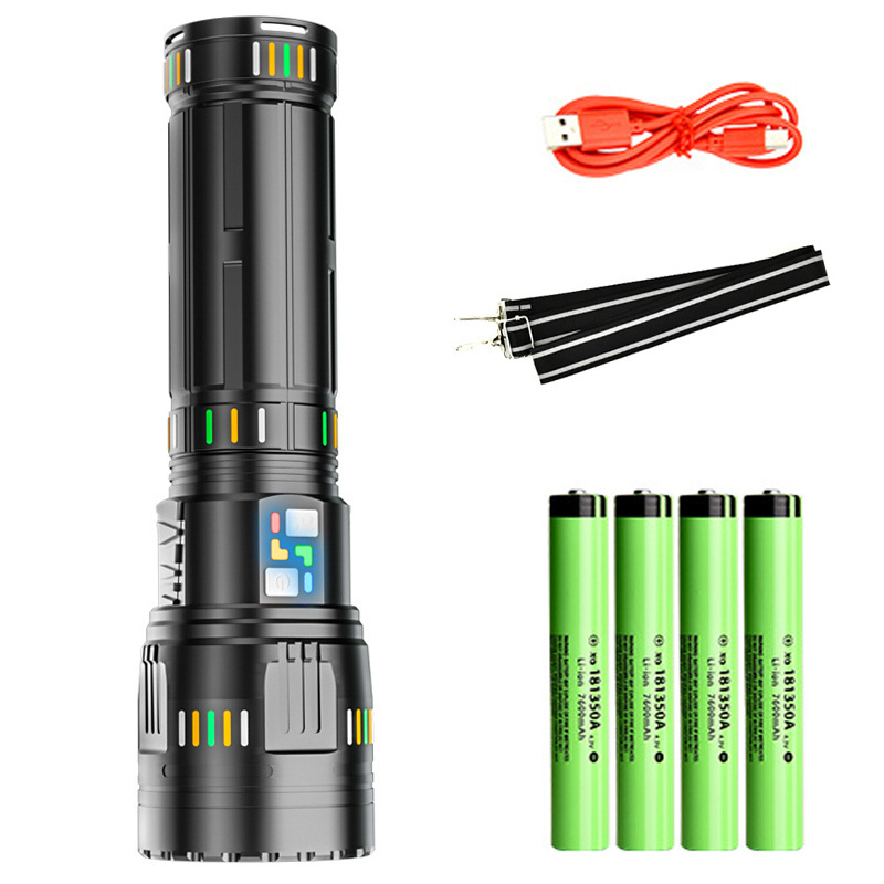 Emergency Hiking Gear Powerful 6000lm Torch Light Zoomable LED Search Flashlight for Outdoor Camping Fishing