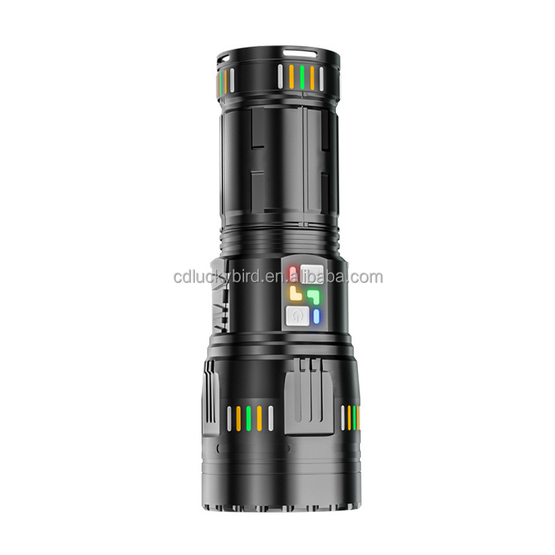 Amazing High Power Zoom LED Flashlight with Rechargeable 18650 Battery Power Bank Long Distance Torch Light Aluminum Alloy