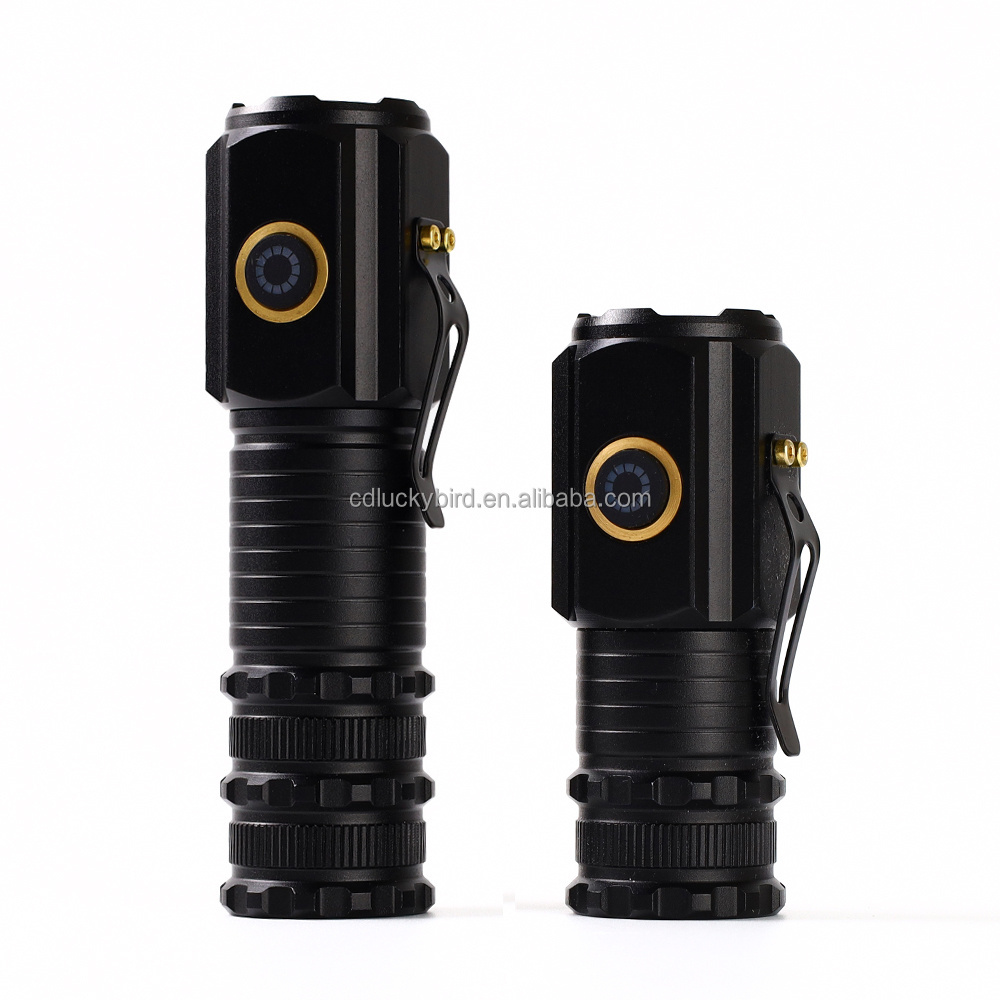 Mini Portable Strong Beam Long Range Multifunction 9W Super Bright Outdoor Pocket LED Flashlight with Clip and Magnetic