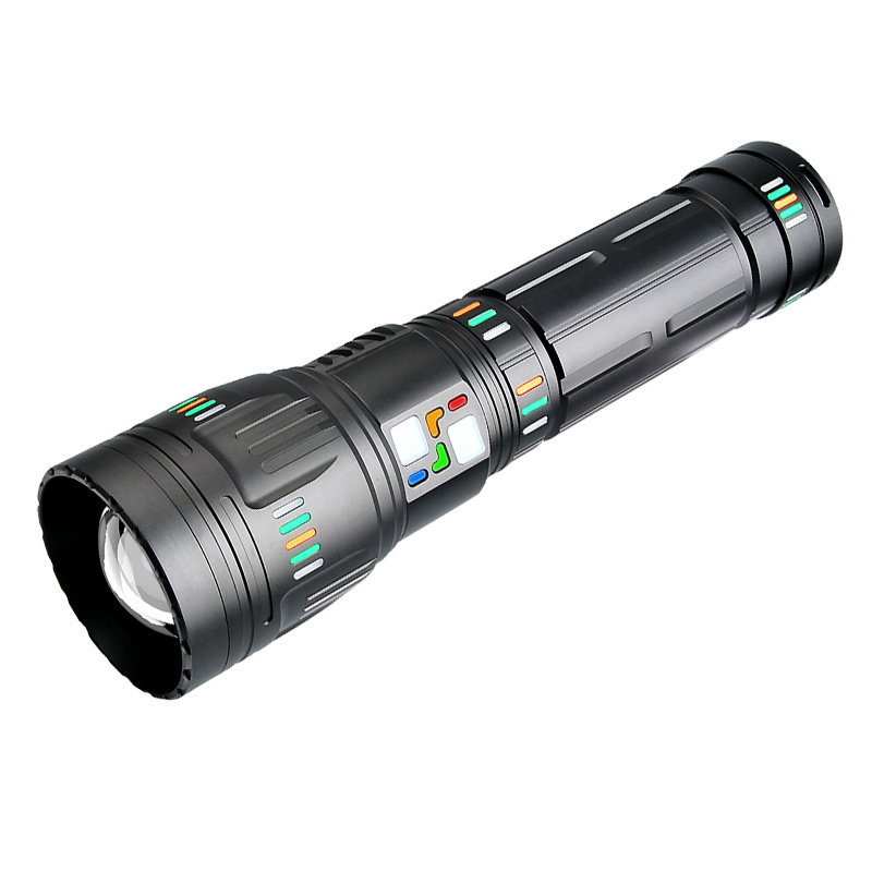 60w Long Range Rechargeable Most Powerful Zoom LED Torch with High 10000 Lumen Flashlight Rechargeable 18650 Battery