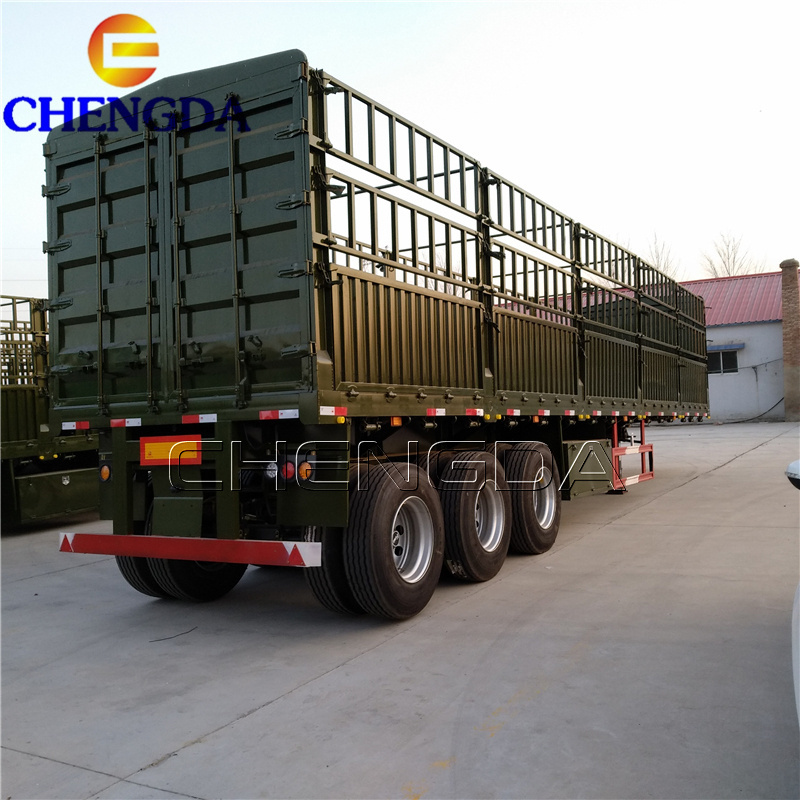 New Tri-Axle 40 Feet Flatbed Truck Trailer 40Ft Flat Bed Semi Trailer Side Wall Semi Trailer For Transportation