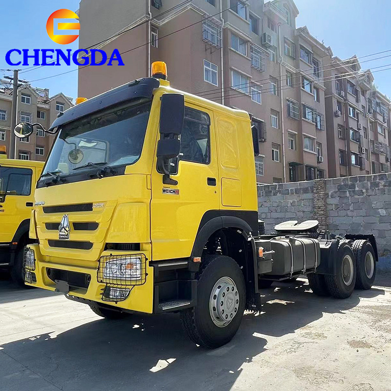 China HOWO 400hp 10 Wheel Truck Head 6x4 Howo 371 Tractor Trucks For Sale With 10 Tires