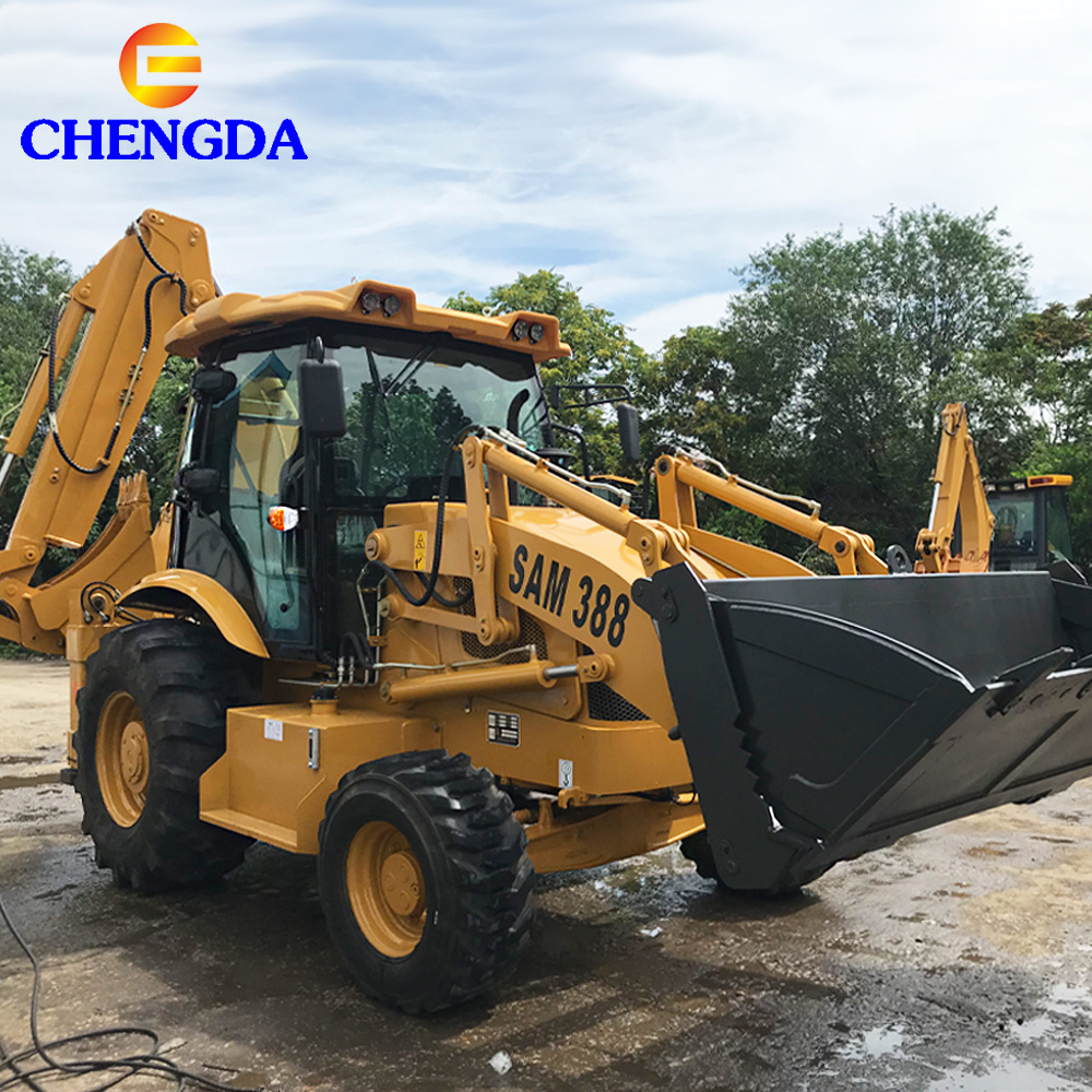 Chinese Used Towable Tractor Loader and Backhoe with Mower