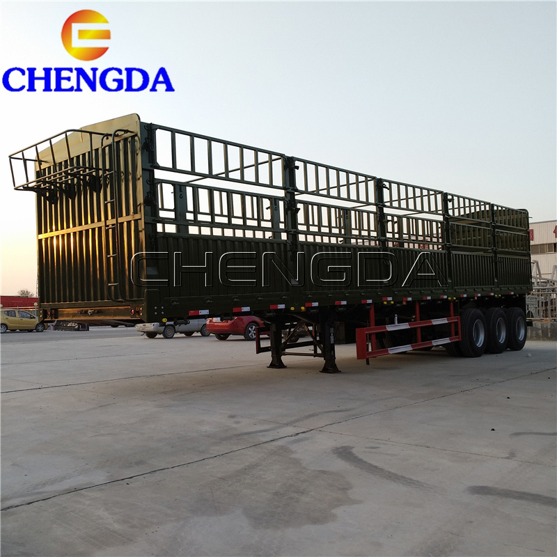 New Tri-Axle 40 Feet Flatbed Truck Trailer 40Ft Flat Bed Semi Trailer Side Wall Semi Trailer For Transportation