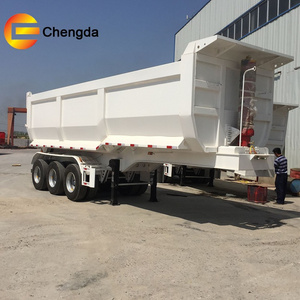 ChinaMost Popular 40 Ton 50 Ton Side Tipper / Rear Dumper Semi Trailer 3 Axles Used Dump Truck Trailer Beds Tires For Sale