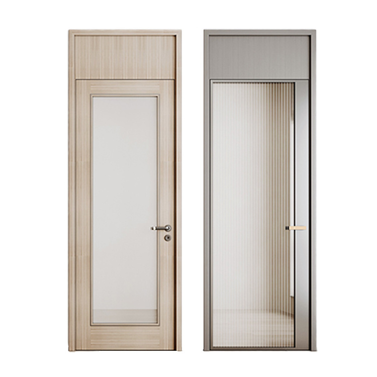 Modern Design RTA Solid Wood Wooden Doors Interior Bedroom Doors with Waterproof Feature by Manufacturers