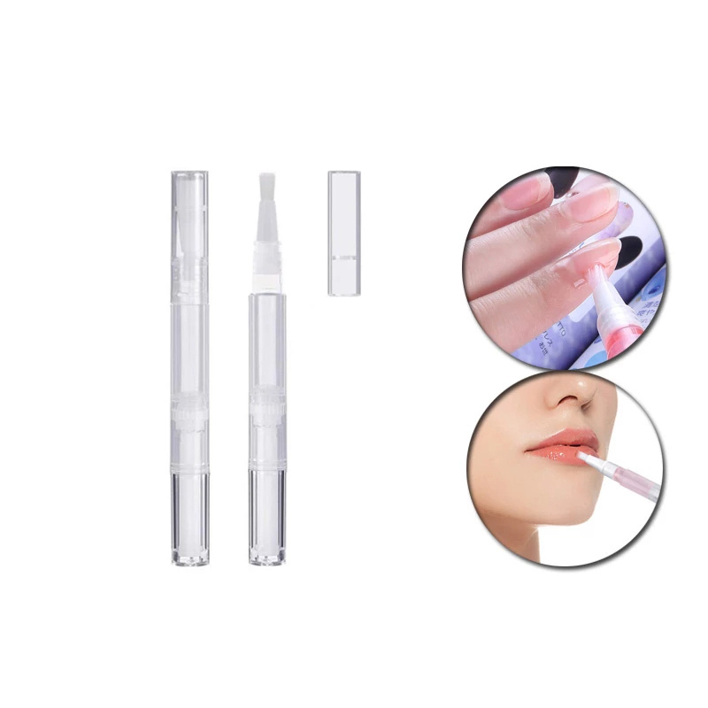 3ml Lipstick Twist Cosmetic pen Nail Oil Pen with Brush Tip Cosmetic Lip Gloss Tube Applicators Liquid Empty Cuticle Oil Pen