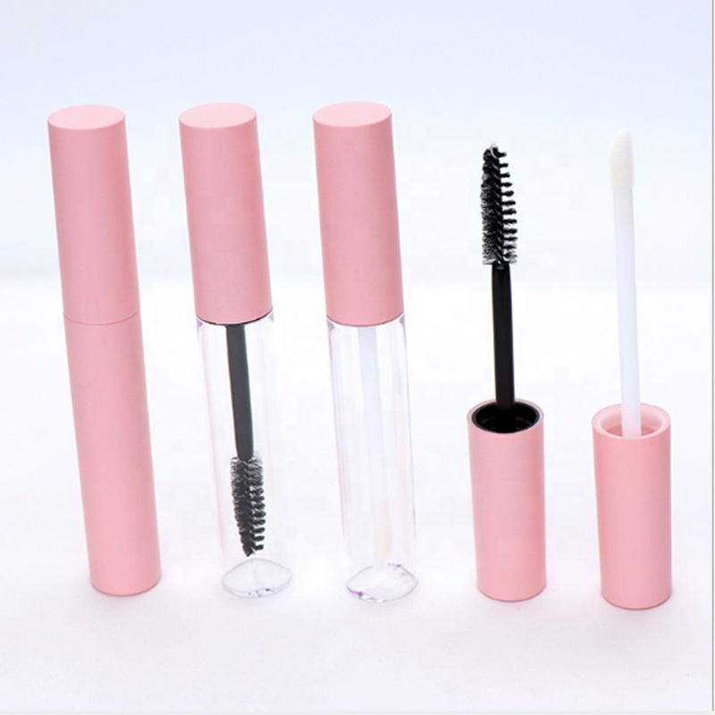 10ml Empty Mascara Tube Pink Eyelash Tubes with Brush Wand Eyelash Cream Container Bottles with Rubber Inserts