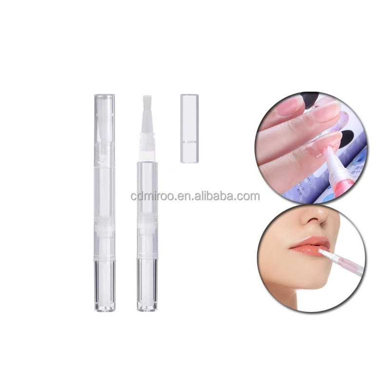 3ml Lipstick Twist Cosmetic pen Nail Oil Pen with Brush Tip Cosmetic Lip Gloss Tube Applicators Liquid Empty Cuticle Oil Pen