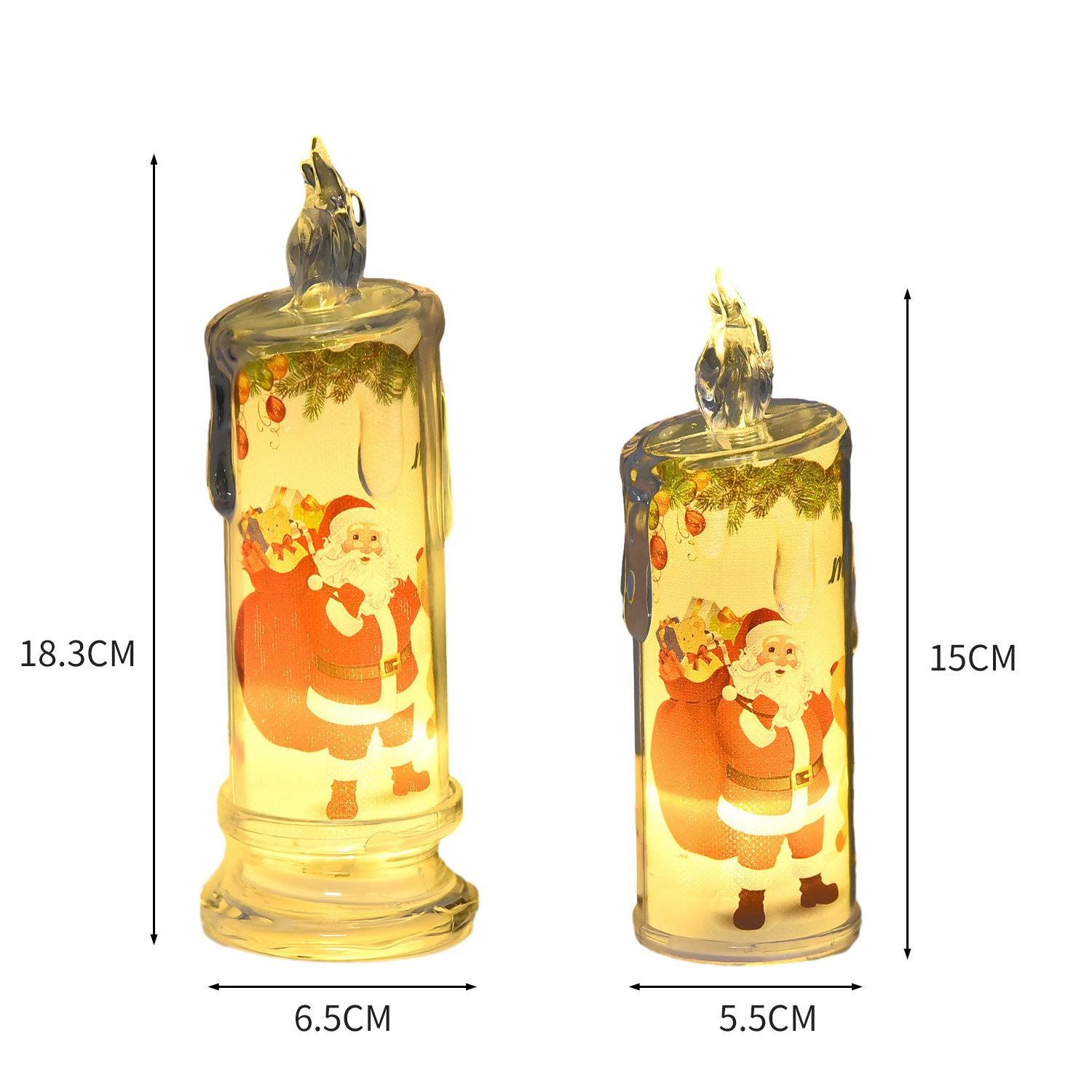 Mix Color LED flameless Candles ,Flickering LED Pillar Candles, Outdoor Indoor Battery Operated Candles Decorations Christmas