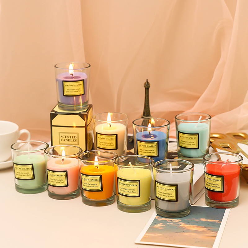 Molly Glory Wholesale Good Quality Plant Wax Glass Jar Custom Logo Scented Candle Aroma Candle