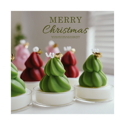 Handmade Christmas Tree Collection Scented Tealight Candles For Decor Gift