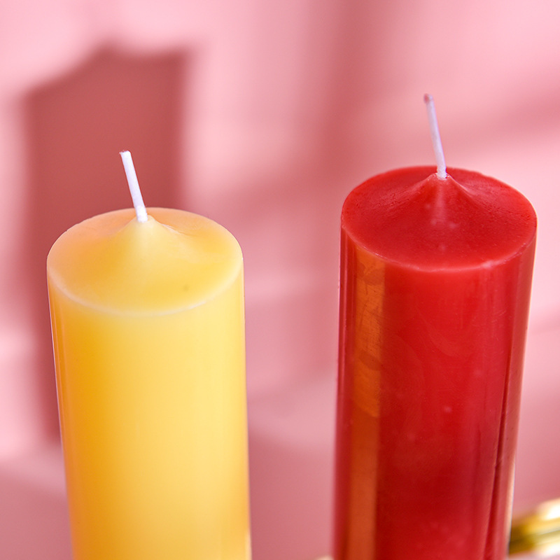 In Bulk Custom Household Candles Decorative Pillar Candles Circle Round Bougie