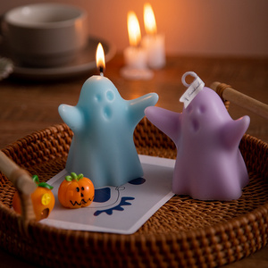 Plant Paraffin Wax Halloween Little Ghost Candle Bulk Scented Candles For Decor