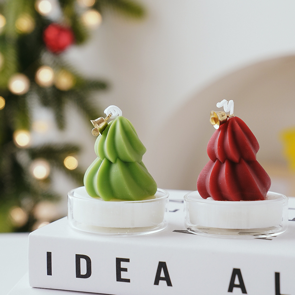 Handmade Christmas Tree Collection Scented Tealight Candles For Decor Gift