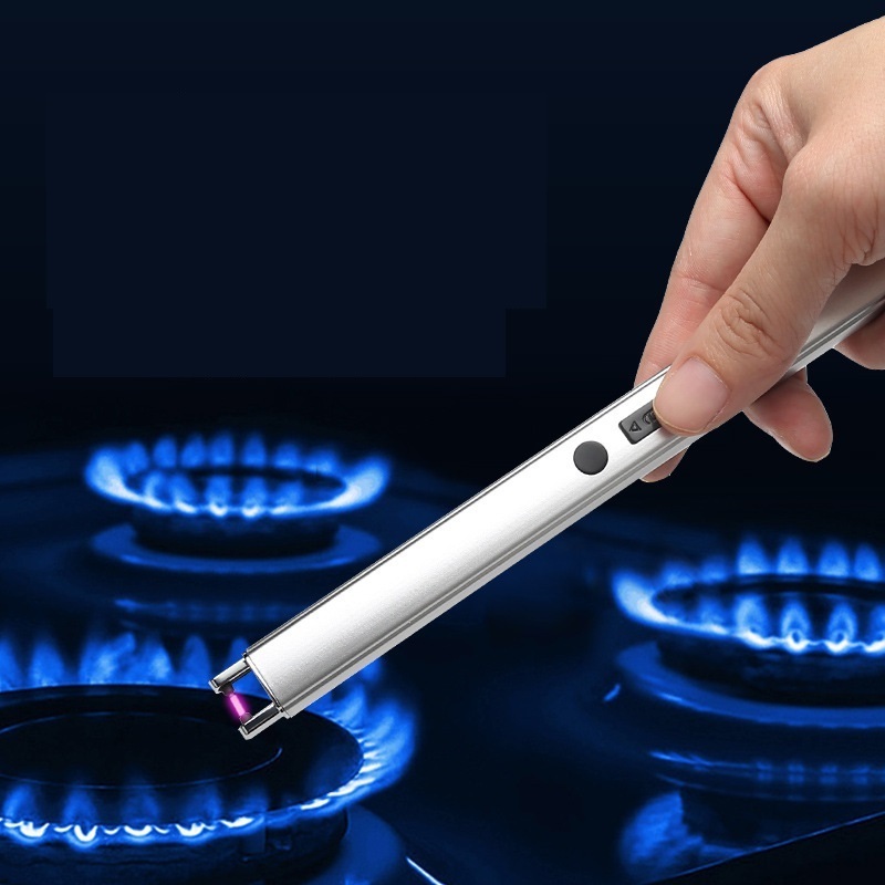 USB Rechargeable Electric Lighters Custom Windproof Plasma Arc Electronic Cigarette Candle Lighter