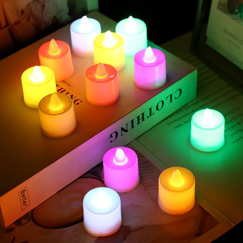 Valentine's Day Heart Shape LED Tealight Candles Romantic Love LED Simulation Candles With Battery