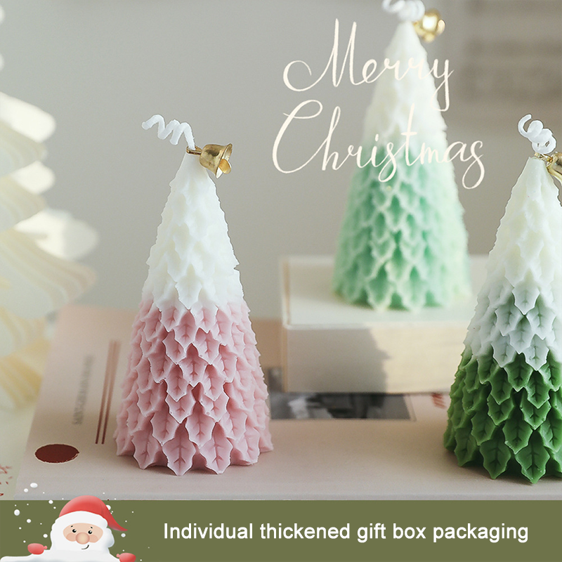 Handmade Christmas Tree Paraffin Wax Scented Candle Christmas Decorations Gifts Novelty Scented Candle