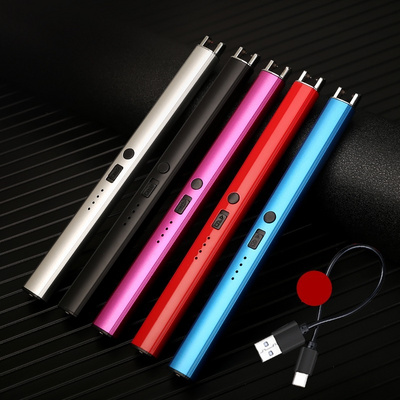 USB Rechargeable Electric Lighters Custom Windproof Plasma Arc Electronic Cigarette Candle Lighter