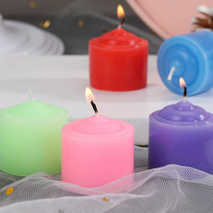 High Quality Multi-Color Paraffin Wax Scented Tealight Dinner Scented Candles Cup Transparent Night Light Tea Candle